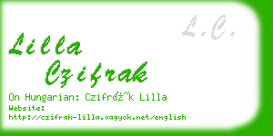 lilla czifrak business card